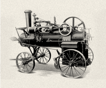 Первый мобильный паровой двигатель CASE